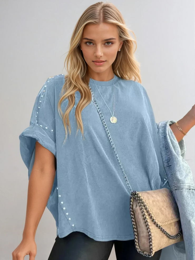 Harper Oversized Studded Tee | Relaxed Streetwear