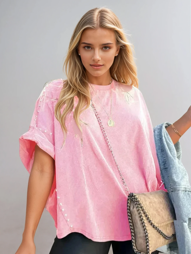 Harper Oversized Studded Tee | Relaxed Streetwear