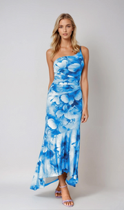 Aurora Floral Maxi Dress | Elegant One-Shoulder Gown
