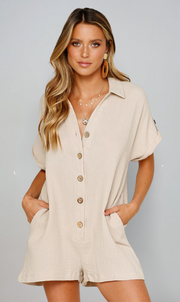 Luna Button-Up Romper | Easygoing Summer Style