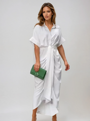 Harper Midi Wrap Dress | Elegant Draped Silhouette