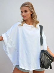 Harper Oversized Studded Tee | Relaxed Streetwear