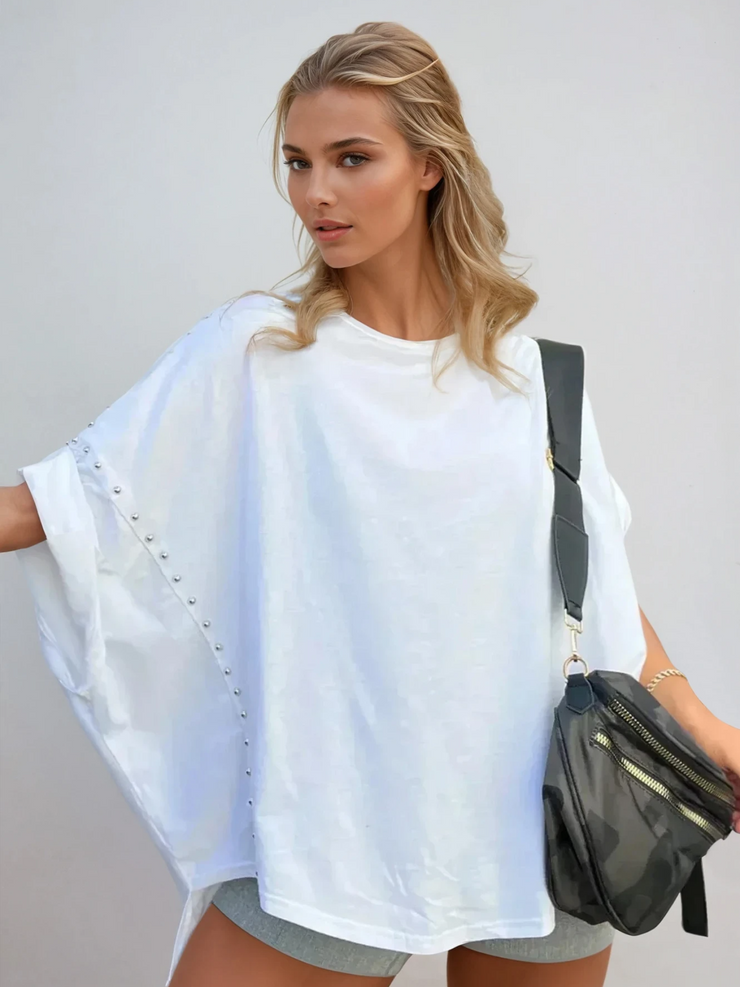 Harper Oversized Studded Tee | Relaxed Streetwear