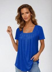 Harper Pleated Tee | Classic Everyday Comfort