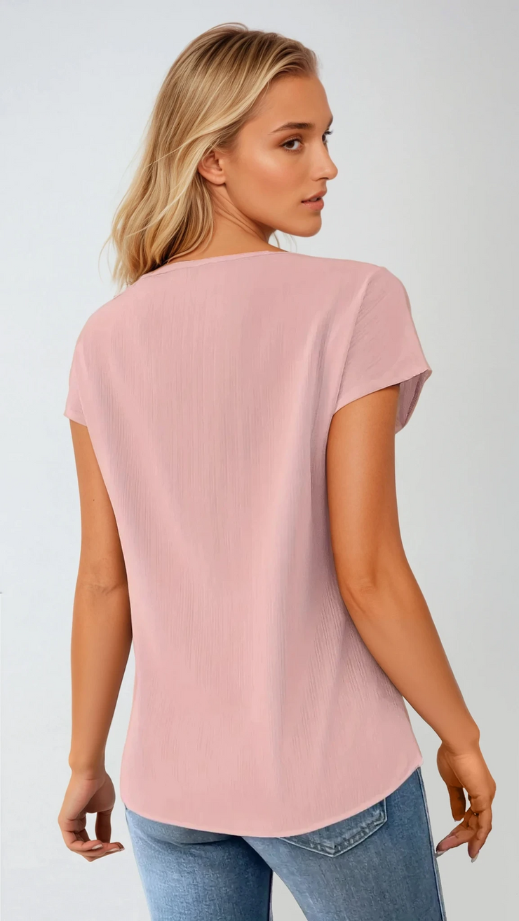 Harper V-Neck Blouse | Chic lightweight everyday top