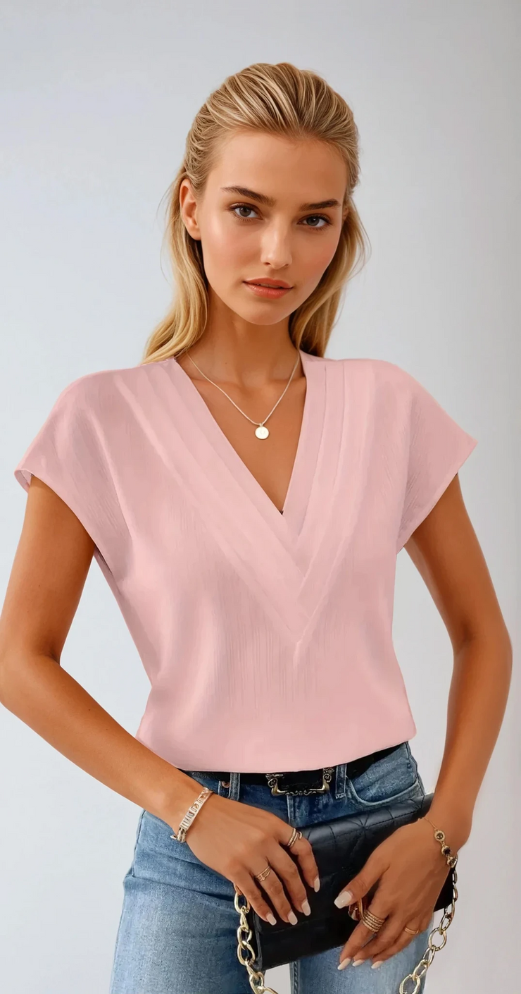 Harper V-Neck Blouse | Chic lightweight everyday top