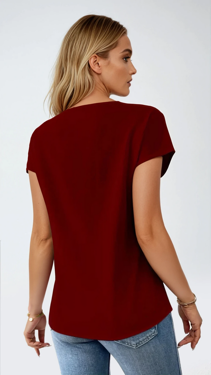 Harper V-Neck Blouse | Chic lightweight everyday top