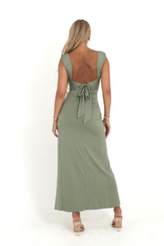 Sienna Slit Maxi | Sleeveless ruched evening dress