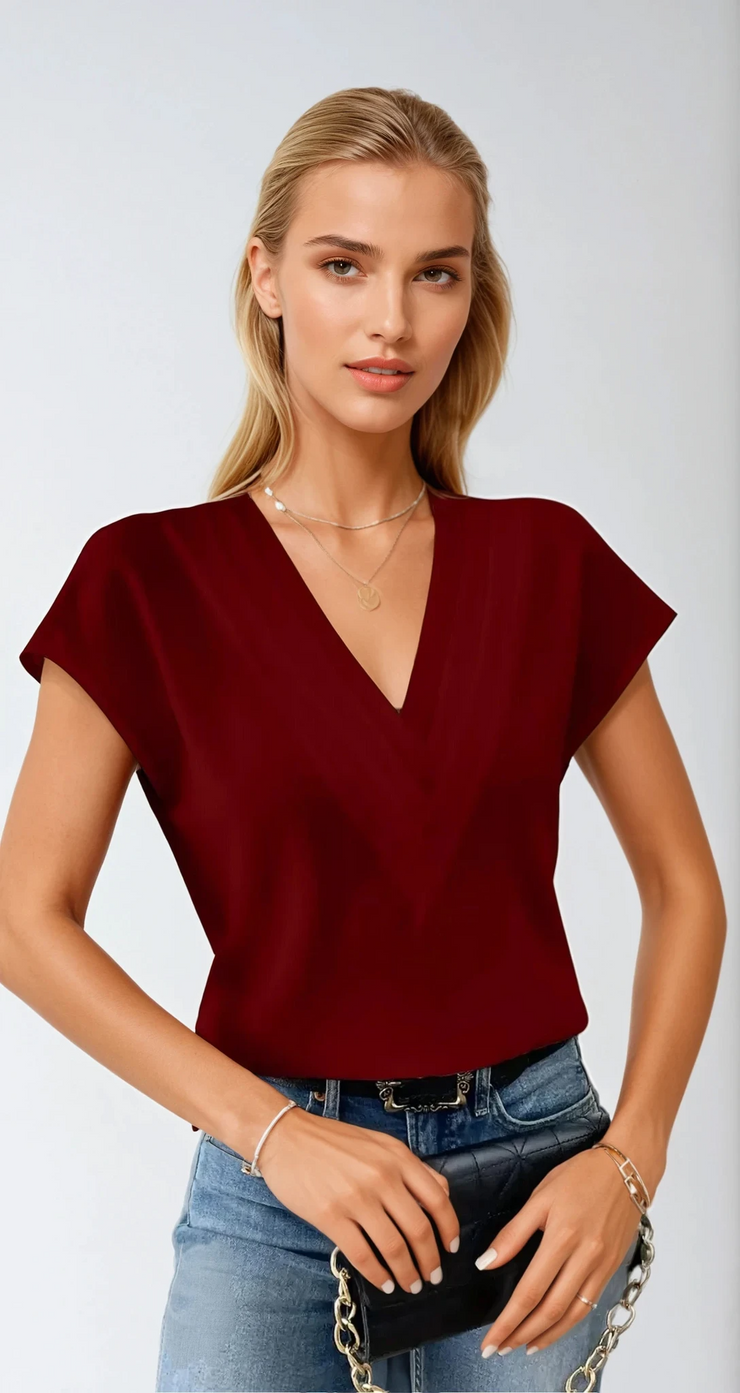 Harper V-Neck Blouse | Chic lightweight everyday top