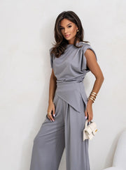 Bondi Luxe Drape Set | Women's wide-leg evening co-ord