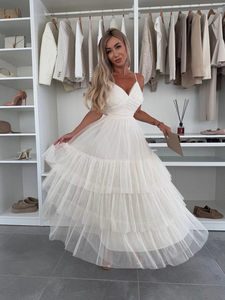Celeste Dream Gown | Tiered flowy formal dress