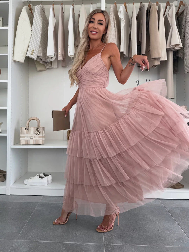 Celeste Dream Gown | Tiered flowy formal dress