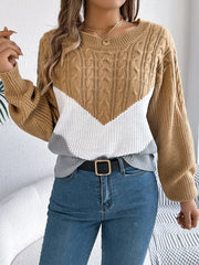 Harper Chevron Knit | Cosy colourblock jumper