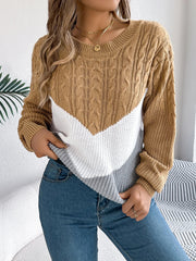 Harper Chevron Knit | Cosy colourblock jumper