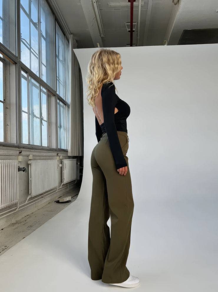 Harper Tailored Wide Leg Pants | High waisted workwear trousers