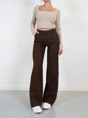 Harper Tailored Wide Leg Pants | High waisted workwear trousers