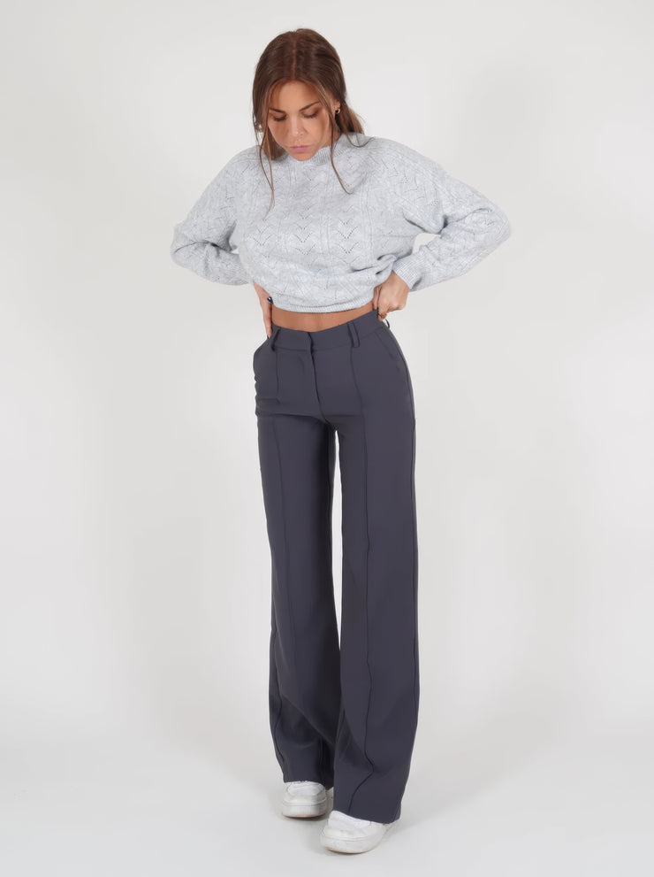 Harper Tailored Wide Leg Pants | High waisted workwear trousers