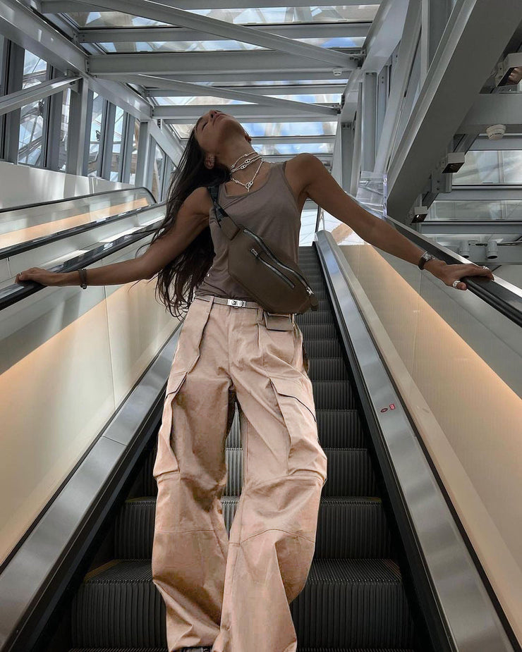 Noa Utility Pants | Baggy high-waist cargo trousers