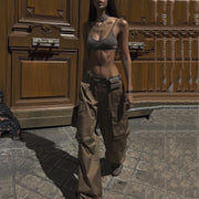 Noa Utility Pants | Baggy high-waist cargo trousers