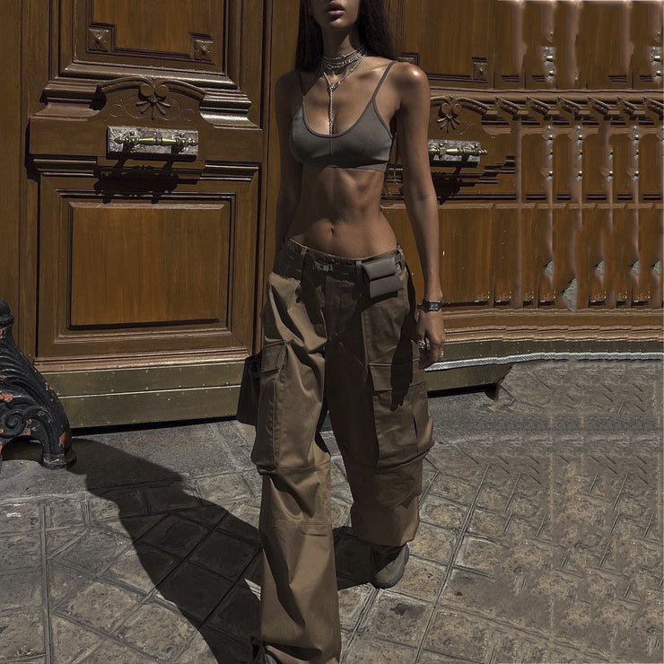 Noa Utility Pants | Baggy high-waist cargo trousers