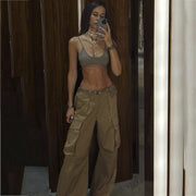 Noa Utility Pants | Baggy high-waist cargo trousers