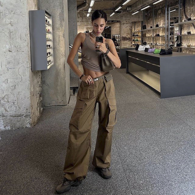 Noa Utility Pants | Baggy high-waist cargo trousers