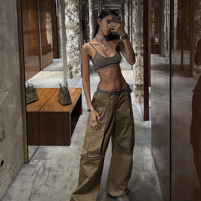 Noa Utility Pants | Baggy high-waist cargo trousers
