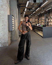Noa Utility Pants | Baggy high-waist cargo trousers