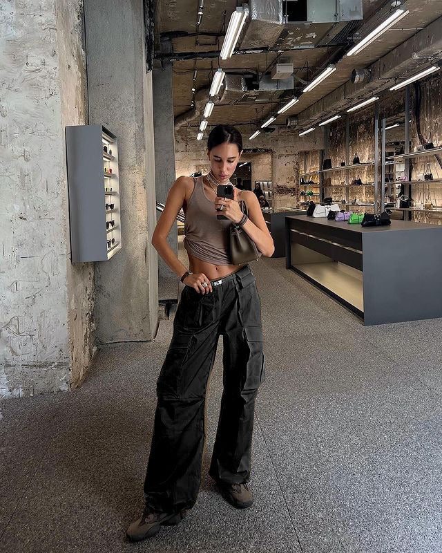 Noa Utility Pants | Baggy high-waist cargo trousers
