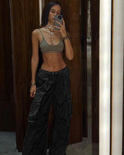 Noa Utility Pants | Baggy high-waist cargo trousers