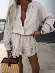 Noosa Set | Relaxed ruffle co-ord for summer days