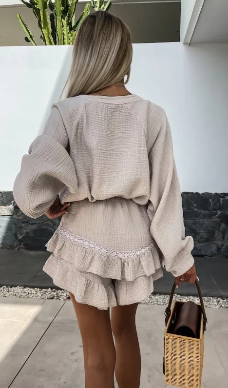 Noosa Set | Relaxed ruffle co-ord for summer days