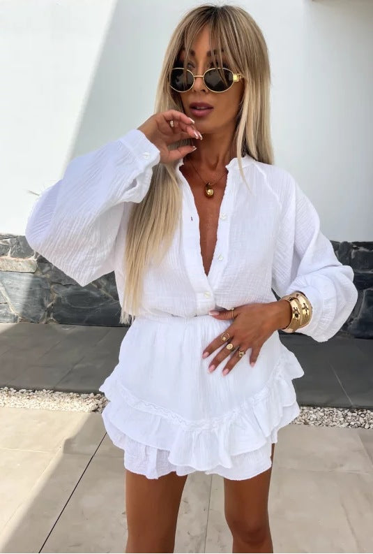 Noosa Set | Relaxed ruffle co-ord for summer days