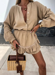 Noosa Set | Relaxed ruffle co-ord for summer days
