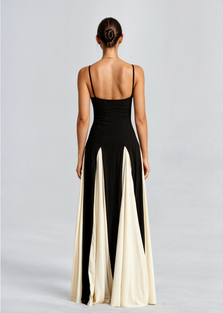 Vienna Contrast Gown | Black and ivory formal dress