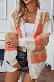Maya Sunset Knit | Cosy striped oversized cardigan
