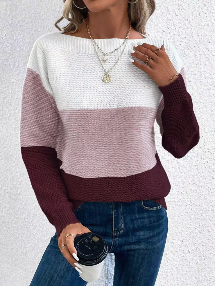 CoastBreeze Knit | Colour block jumper