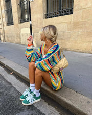 Coogee Crochet Cardi | Colourful oversized cardigan
