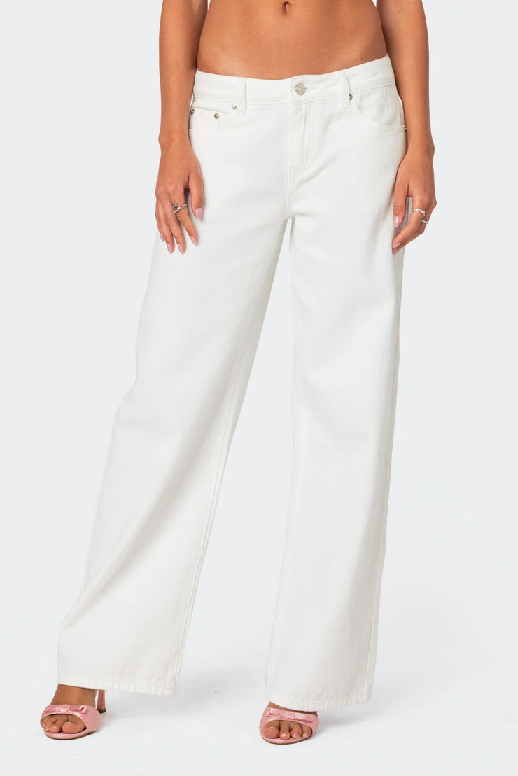 Darcy Bow Jeans | Wide-leg pants