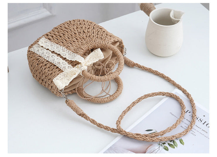 Luna Woven Crossbody | Straw bag summer style