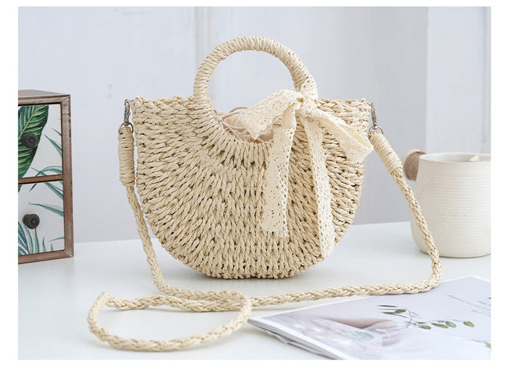Luna Woven Crossbody | Straw bag summer style