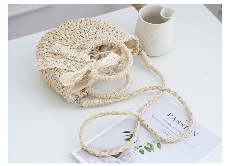 Luna Woven Crossbody | Straw bag summer style