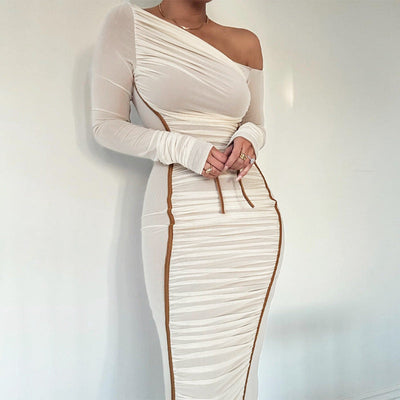 Sienna One Shoulder Dress | Bodycon midi