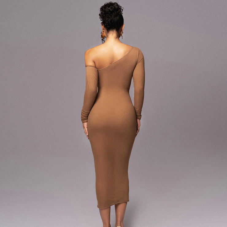 Sienna One Shoulder Dress | Bodycon midi