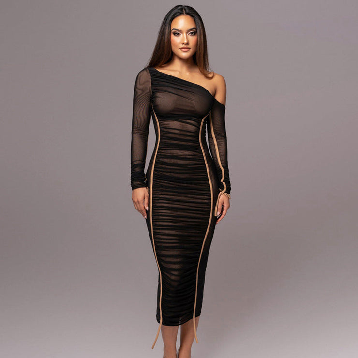 Sienna One Shoulder Dress | Bodycon midi