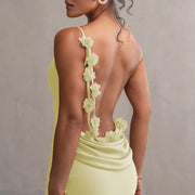 Solara Bloom Gown | Floral backless formal dress