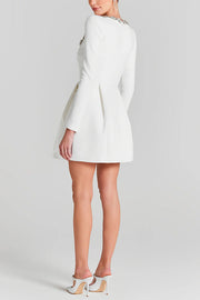 Isla Embellished Mini Dress | Luxe long sleeve party dress