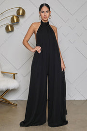Isla Luxe Jumpsuit | Flowing backless halter jumpsuit