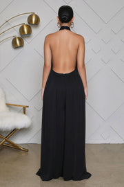 Isla Luxe Jumpsuit | Flowing backless halter jumpsuit