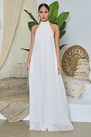 Isla Luxe Jumpsuit | Flowing backless halter jumpsuit